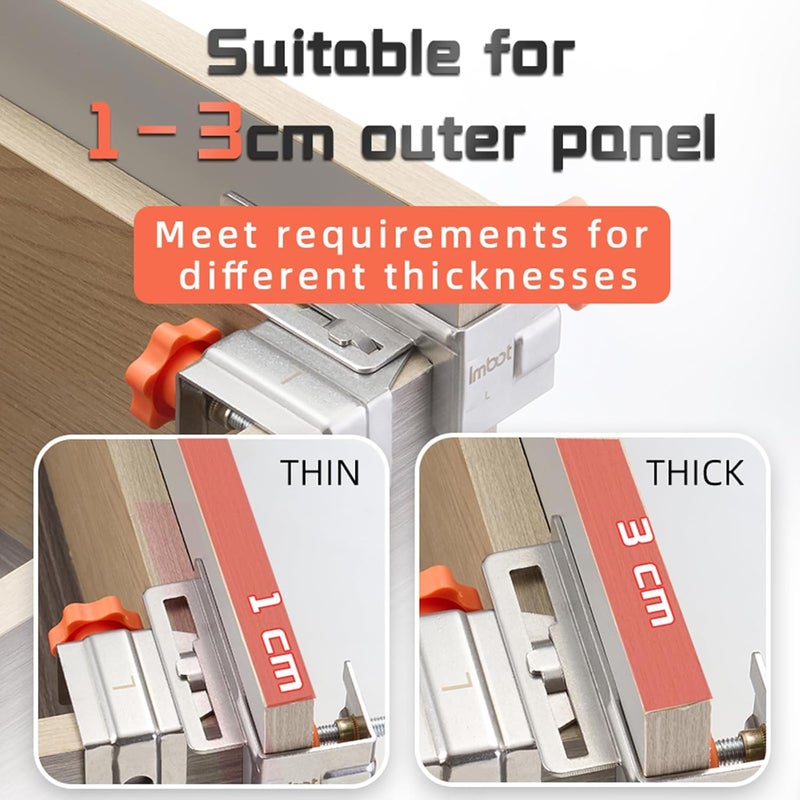 Imbot Drawer Front Installation Clamps， Adjustable Cabinet Drawer Mounting Hardware Clamps For Home Bedroom Woodworking Tools, Living Room Drawer Panel Installation - Image 4